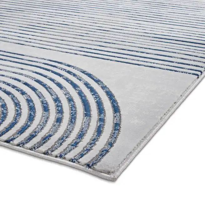 Apollo Think 2683 Grey Navy Rug - Image 4