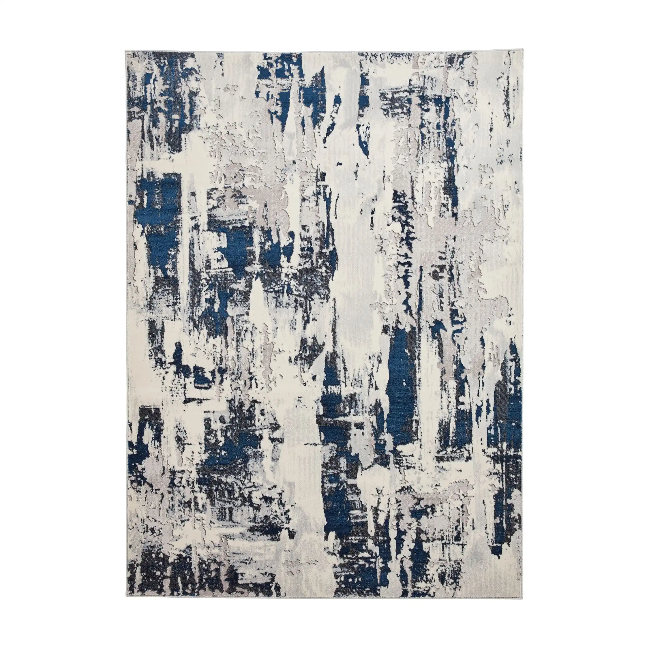 Apollo Think GR579 Grey Navy Rug - Image 2