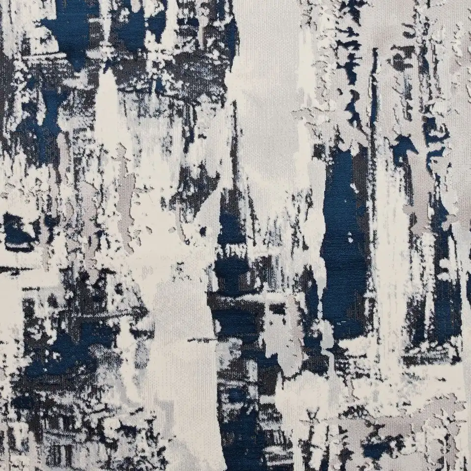 Apollo Think GR579 Grey Navy Rug - Image 3