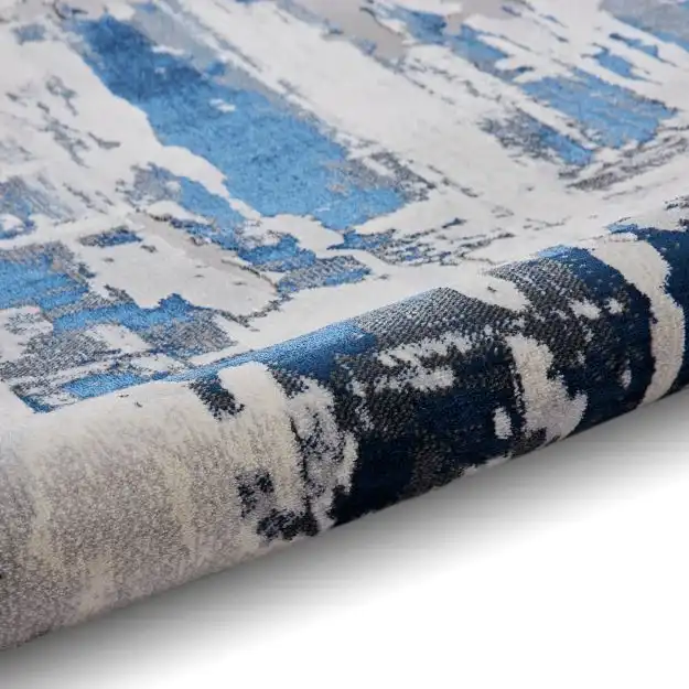 Apollo Think GR579 Grey Navy Rug - Image 4