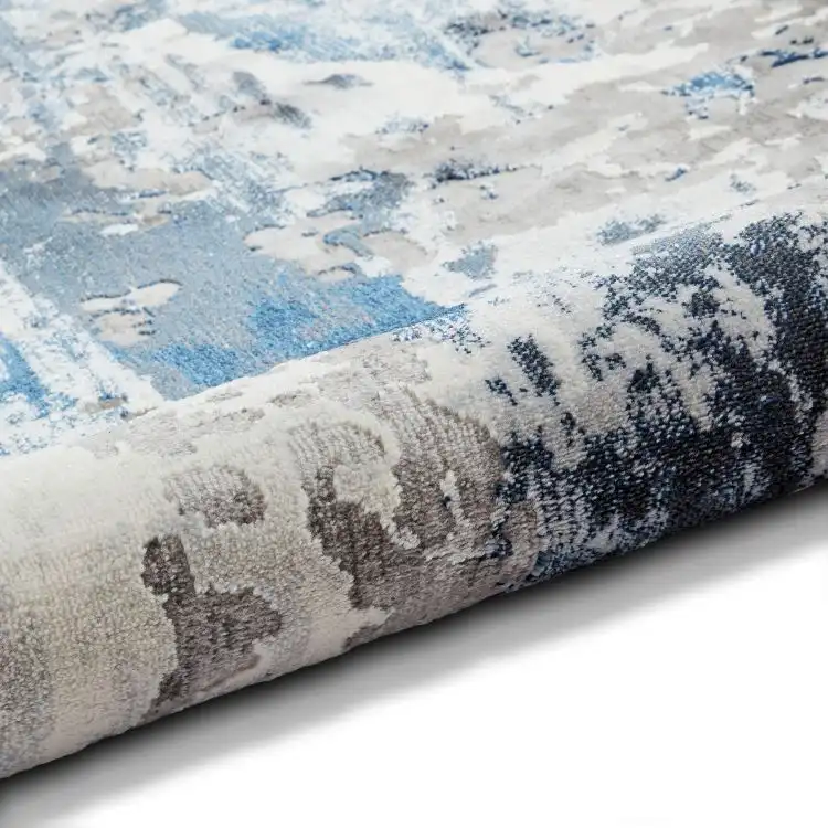 Apollo Think GR580 Grey Navy Rug - Image 4