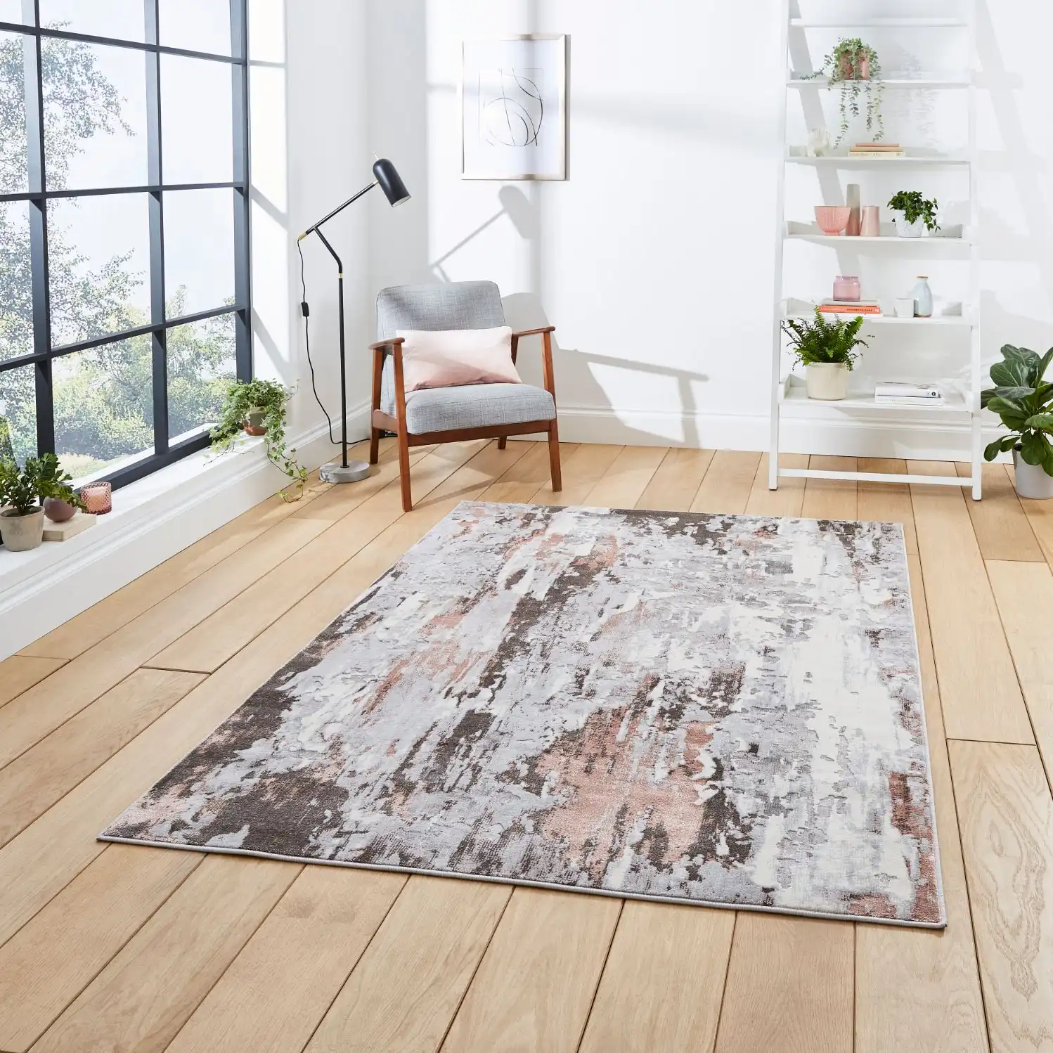 Apollo Think GR580 Grey Rose Rug