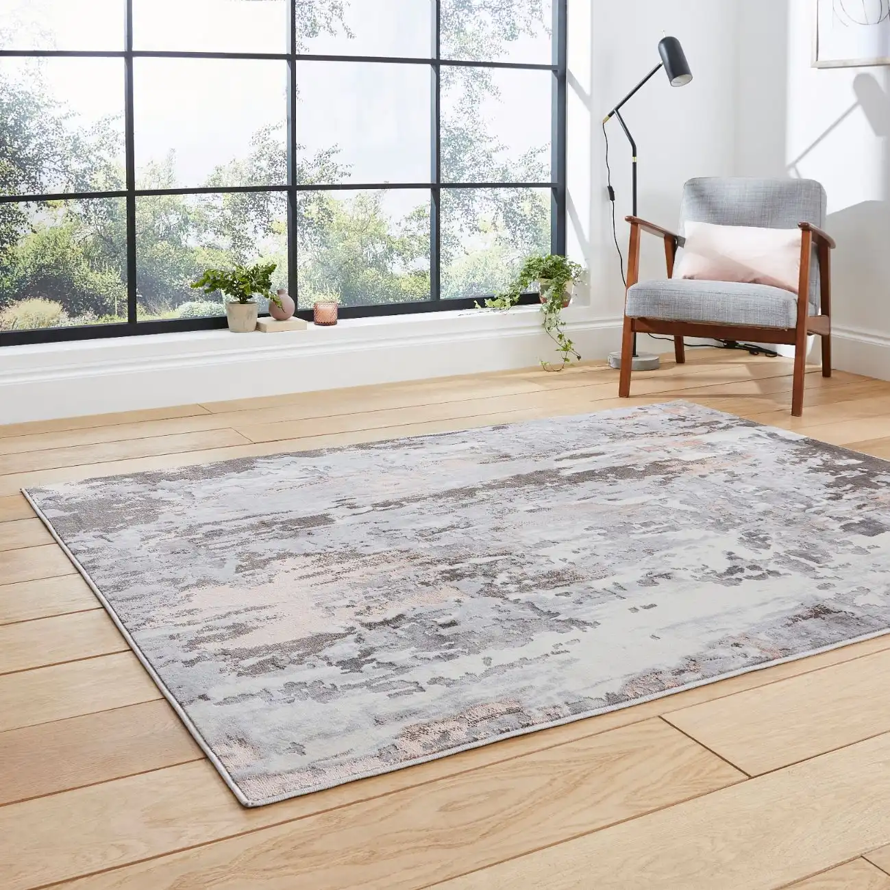 Apollo Think GR580 Grey Rose Rug - Image 5