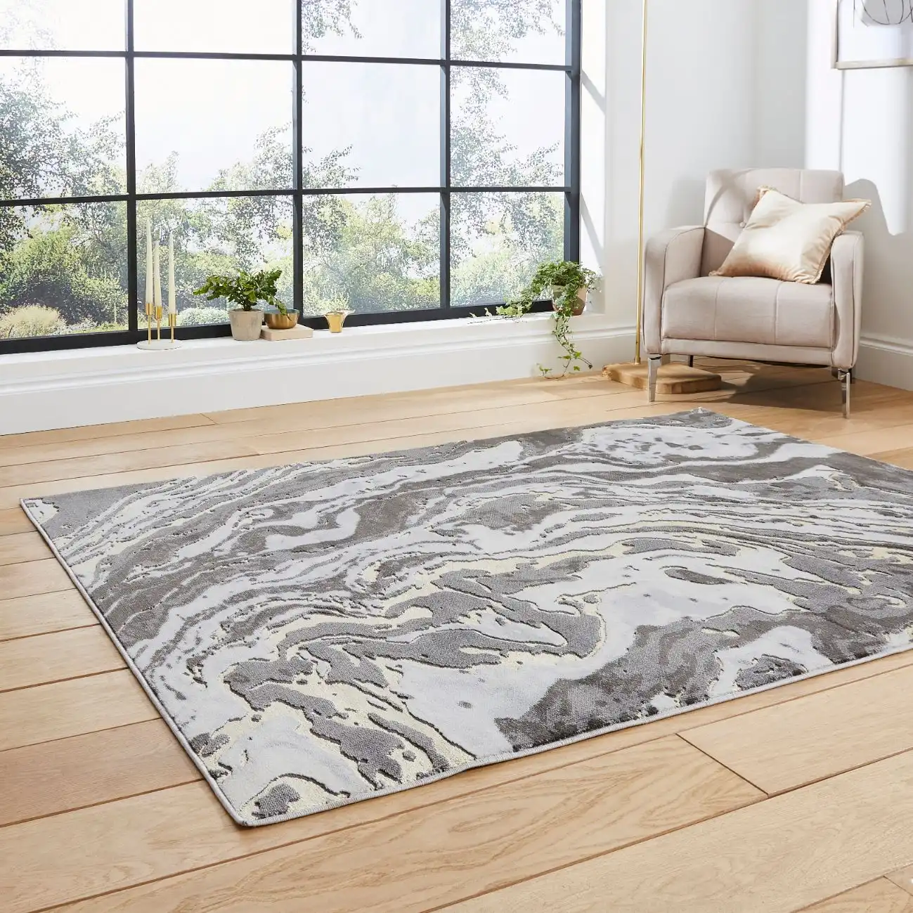 Apollo Think GR584 Grey Gold Rug - Image 5