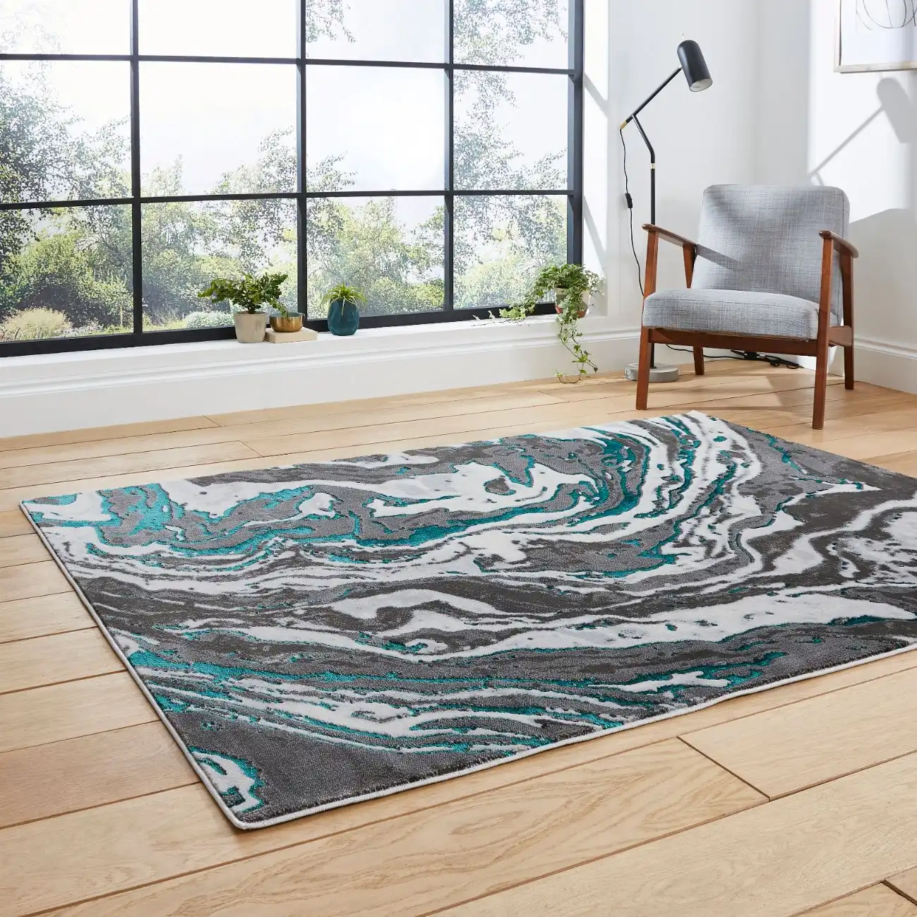 Apollo Think GR584 Grey Green Rug - Image 5
