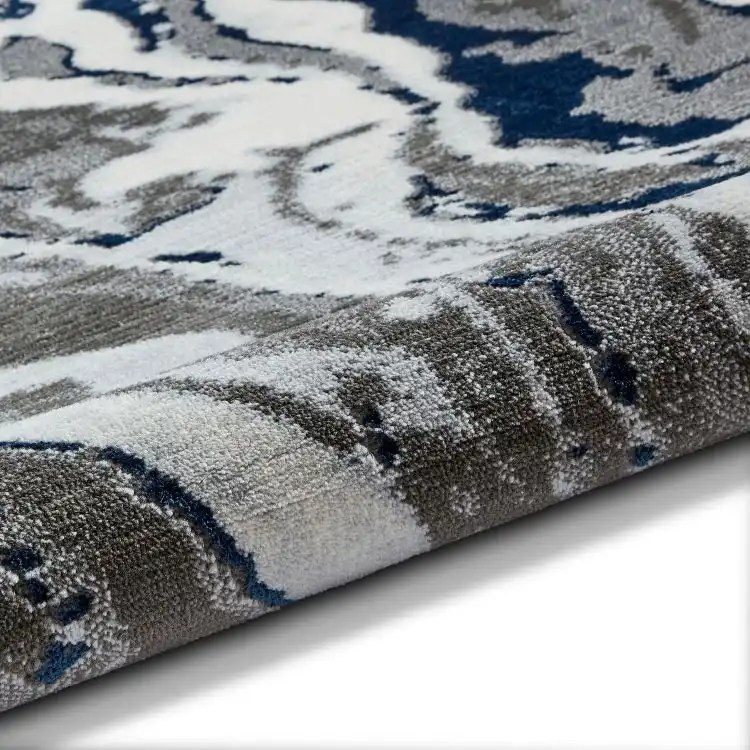 Apollo Think GR584 Grey Navy Rug - Image 4