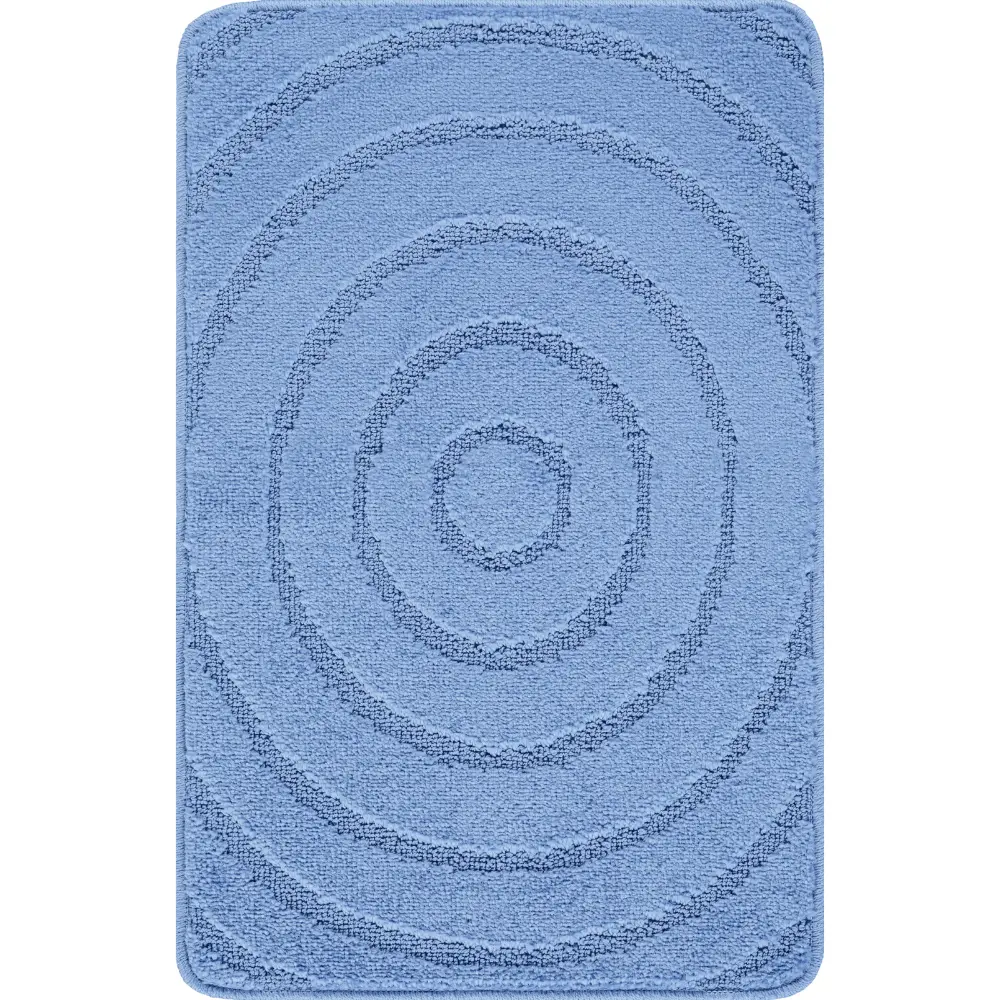 April 2-Piece Machine Washable Non-Slip Blue Bathroom Rug Set - Image 5