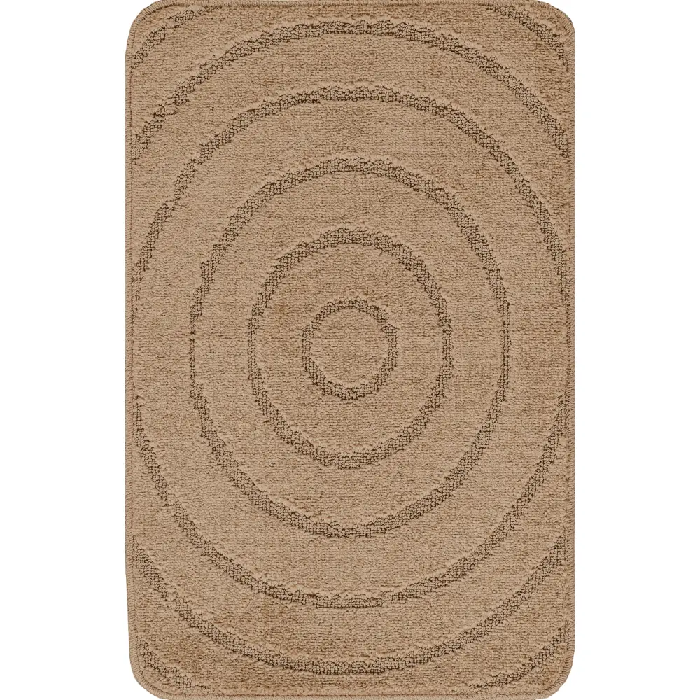 April 2-Piece Machine Washable Non-Slip Brown Bathroom Rug Set - Image 3