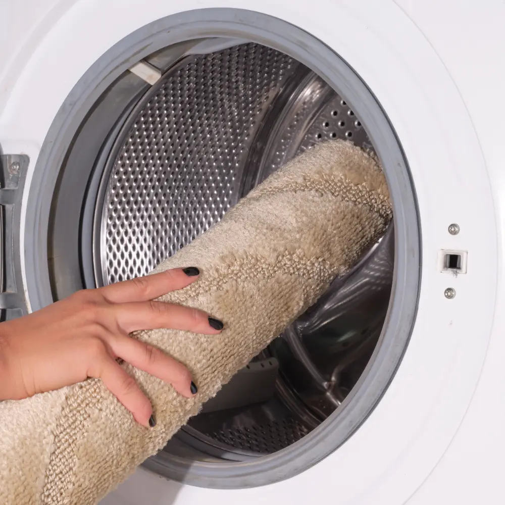 April 2-Piece Machine Washable Non-Slip Brown Bathroom Rug Set - Image 4