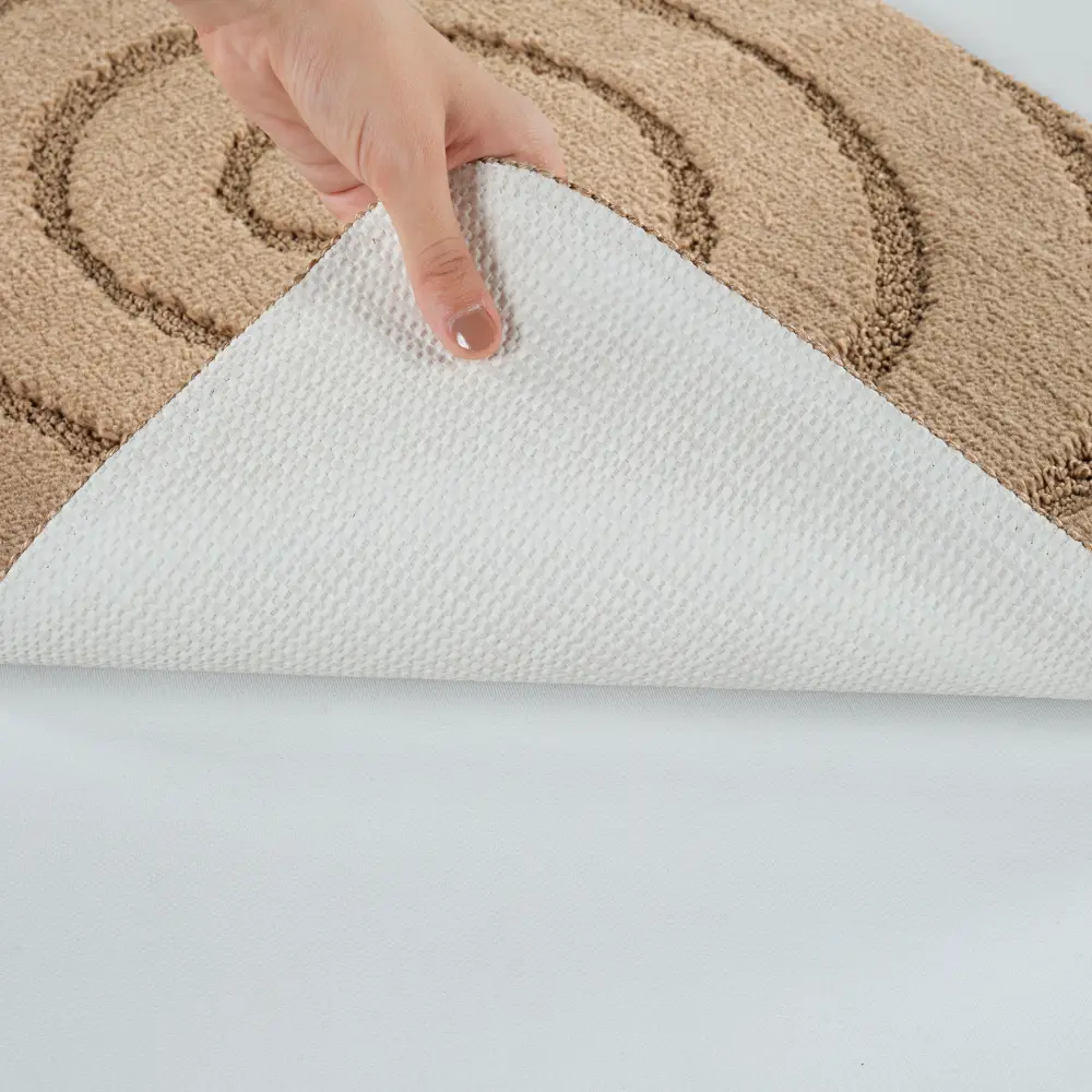 April 2-Piece Machine Washable Non-Slip Brown Bathroom Rug Set - Image 5
