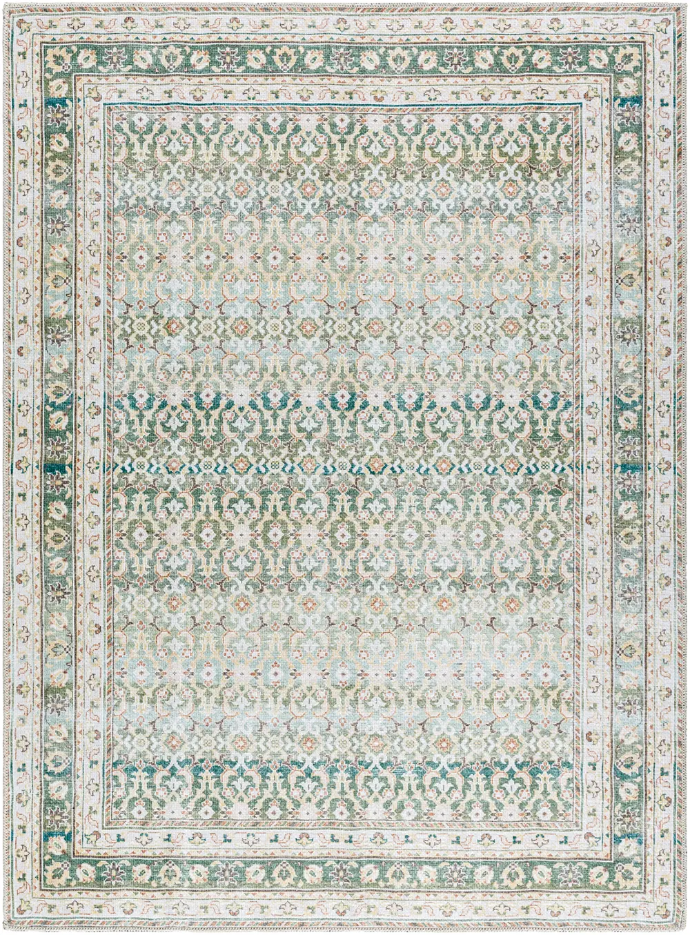 Rainier Our Pnw Home X Livabliss Machine Washable Oriental Boho Olive Rug - Image 10
