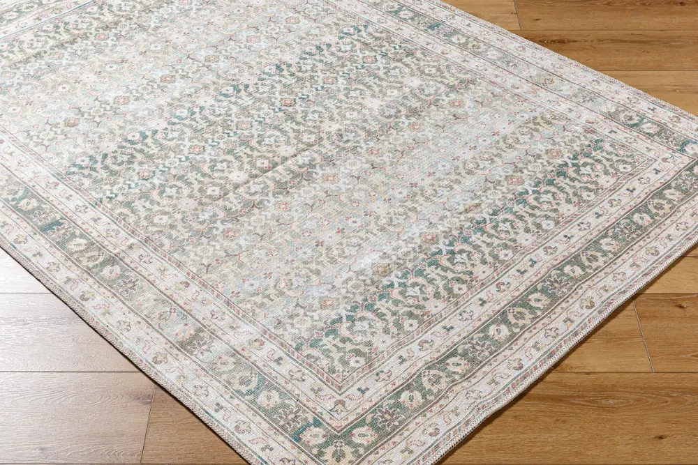 Rainier Our Pnw Home X Livabliss Machine Washable Oriental Boho Olive Rug - Image 2