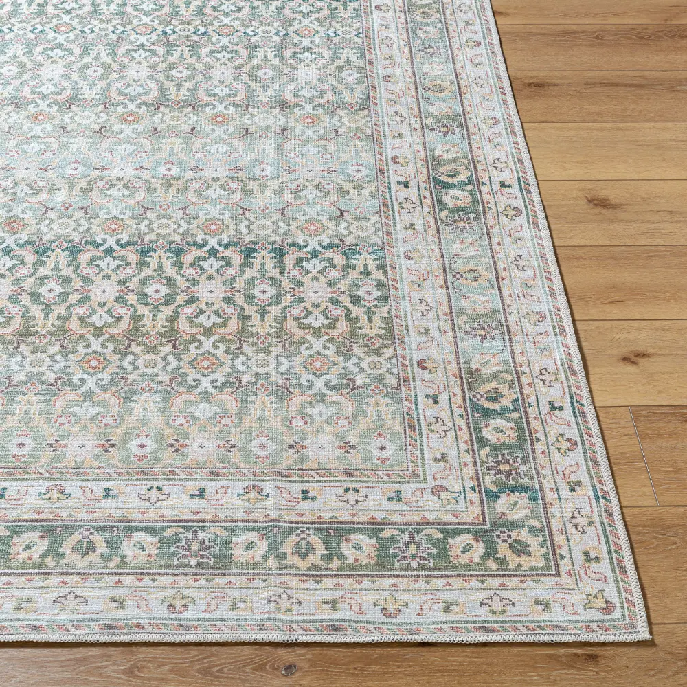 Rainier Our Pnw Home X Livabliss Machine Washable Oriental Boho Olive Rug - Image 7