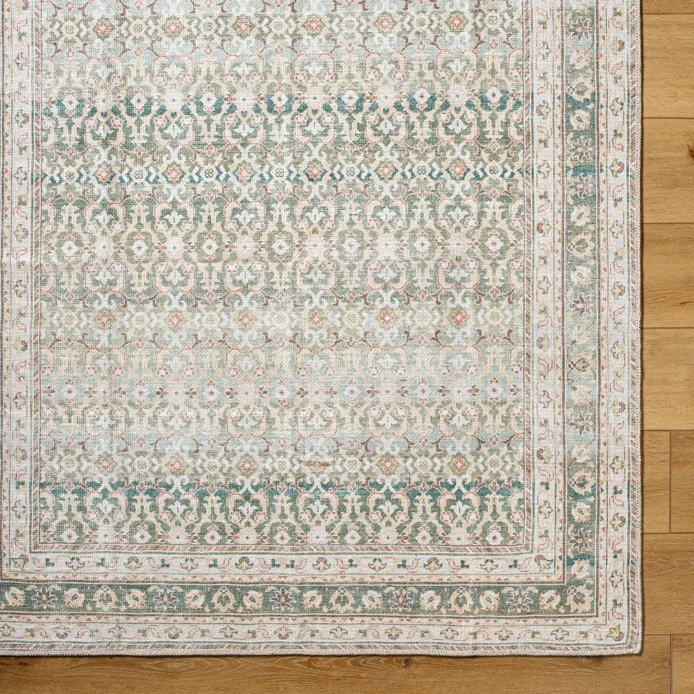 Rainier Our Pnw Home X Livabliss Machine Washable Oriental Boho Olive Rug - Image 8