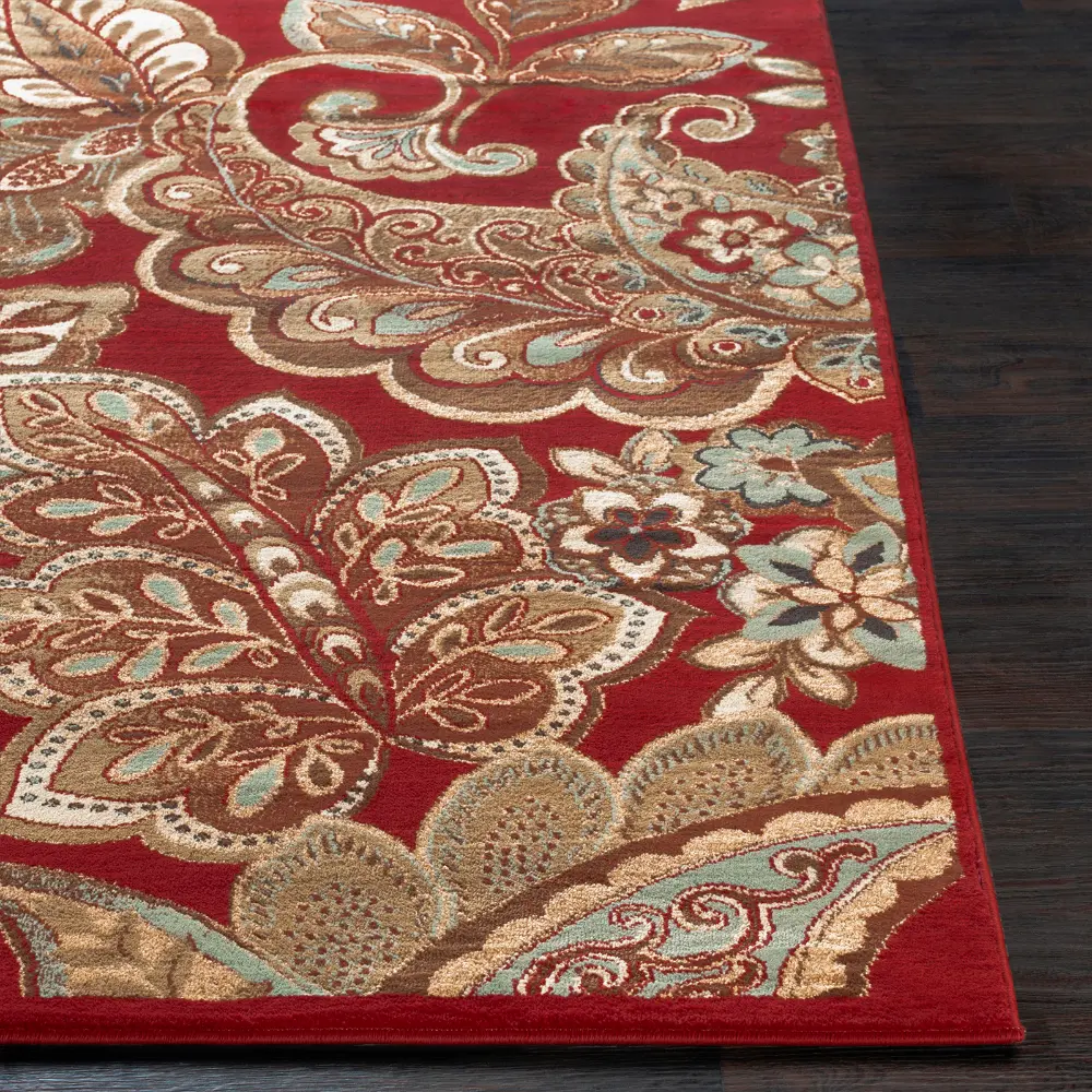 Arosa Traditional Boho Dark Red Rug - Image 3