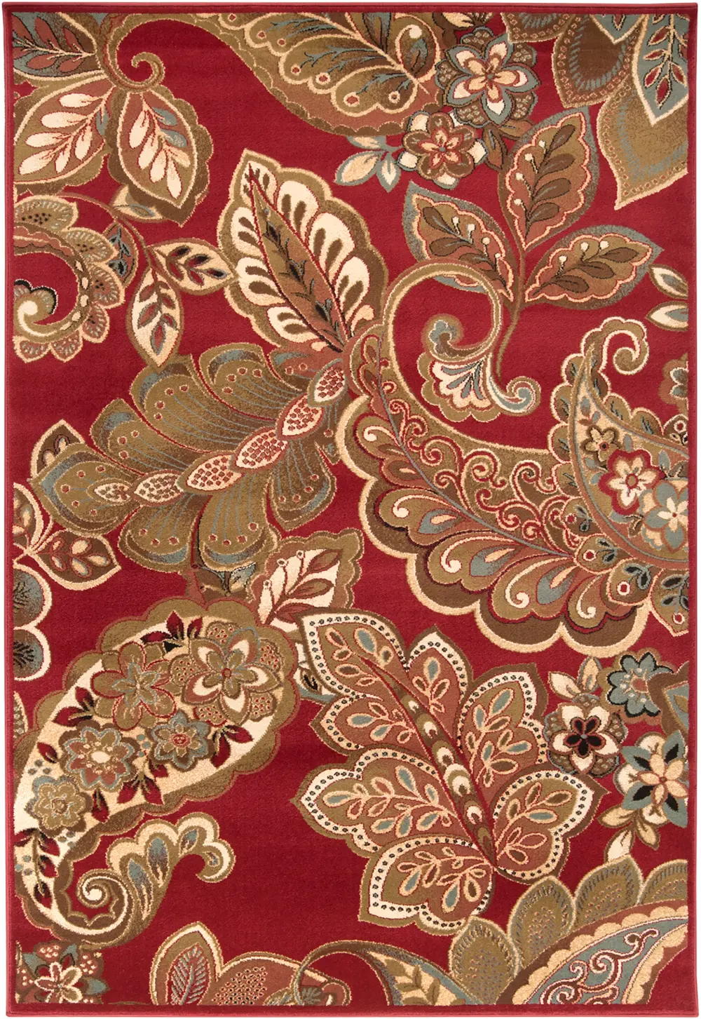 Arosa Traditional Boho Dark Red Rug - Image 7
