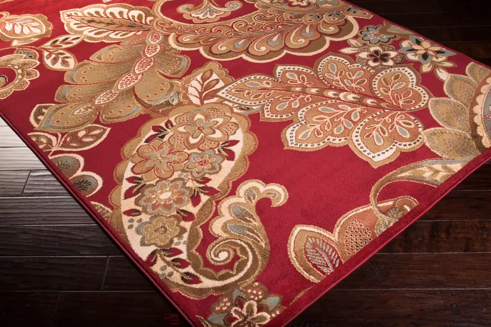 Arosa Traditional Boho Dark Red Rug - Image 8