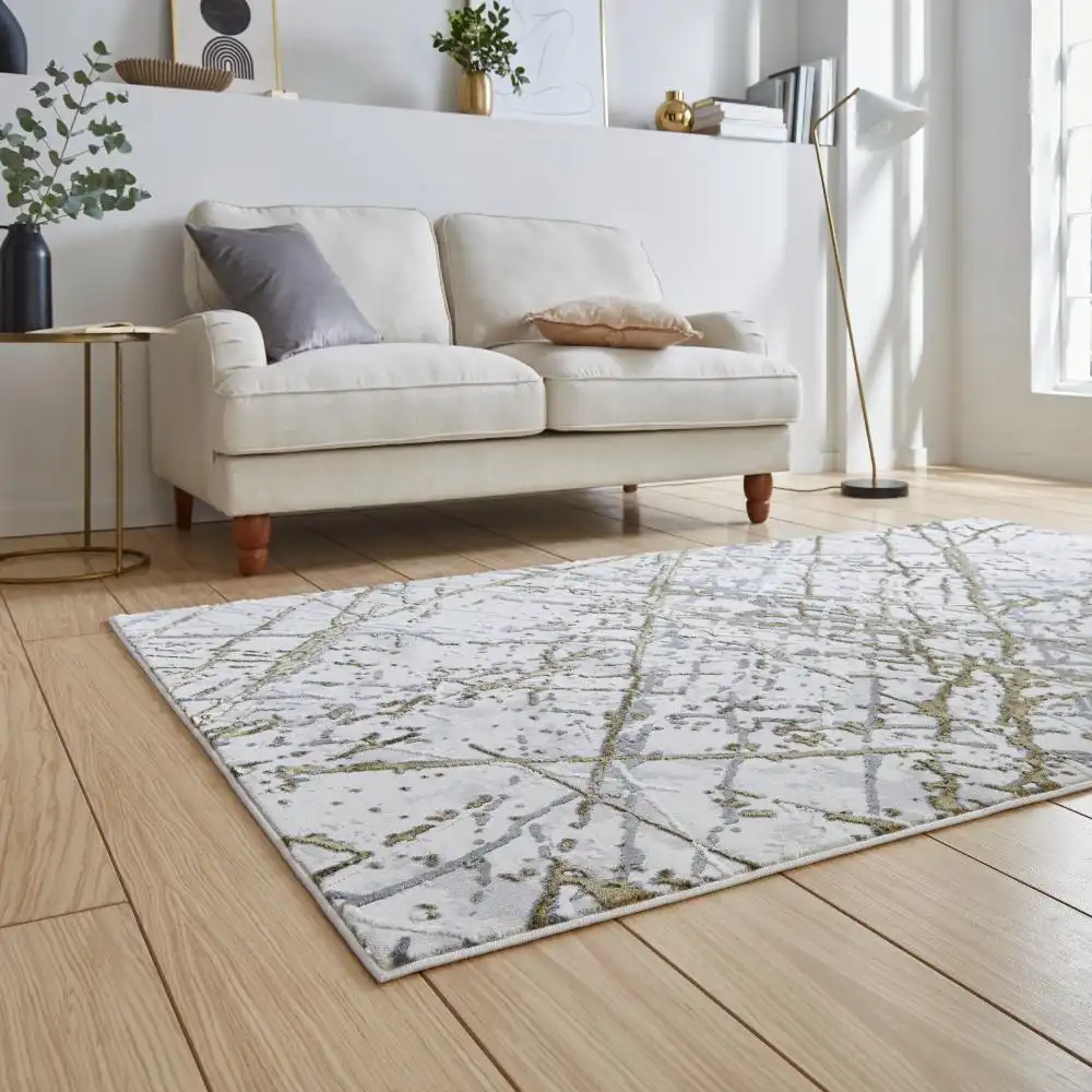 Artemis B8403A Gold Silver Rug - Image 2