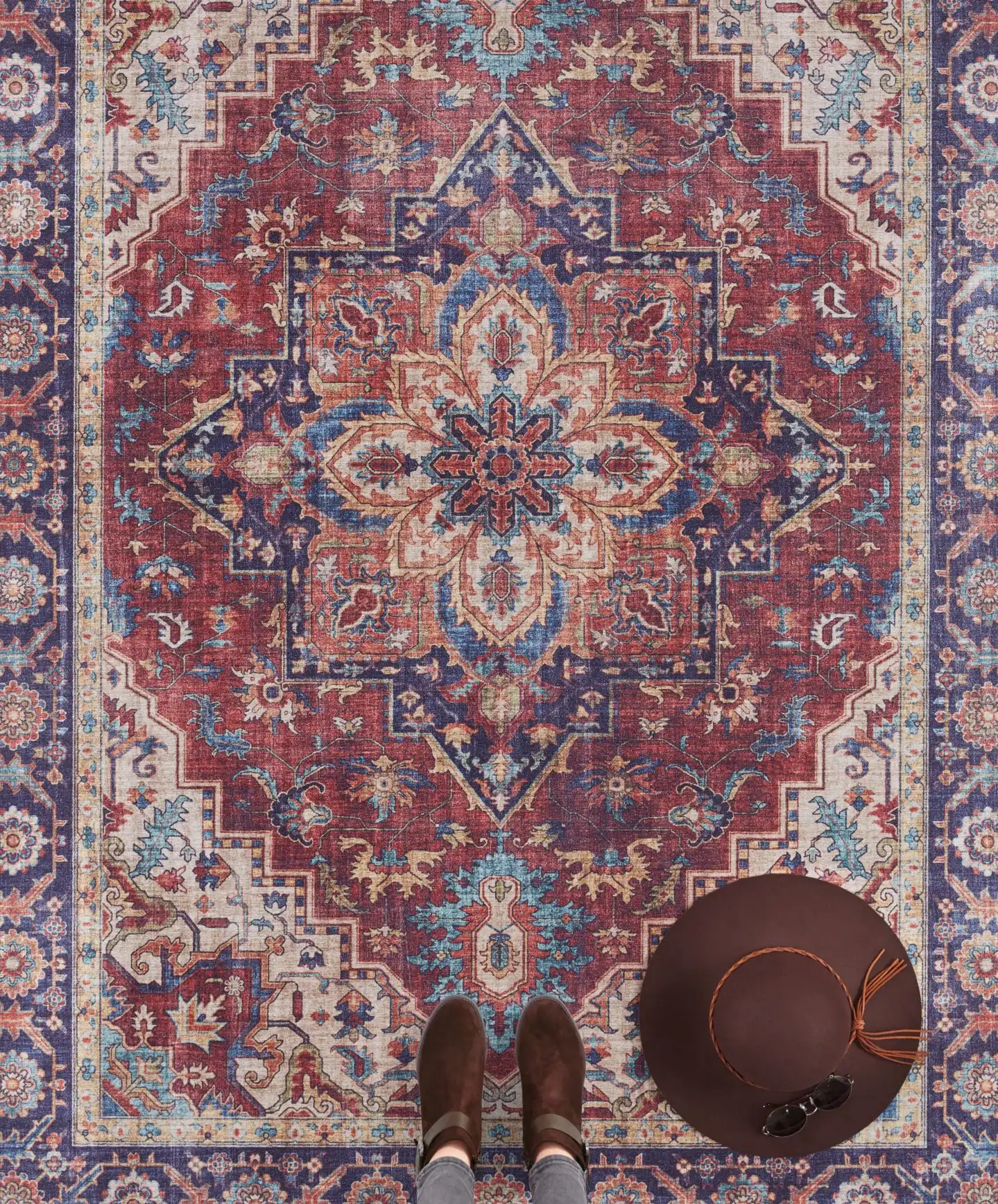 Asmar 104000 Anthea Plum Rug - Image 4