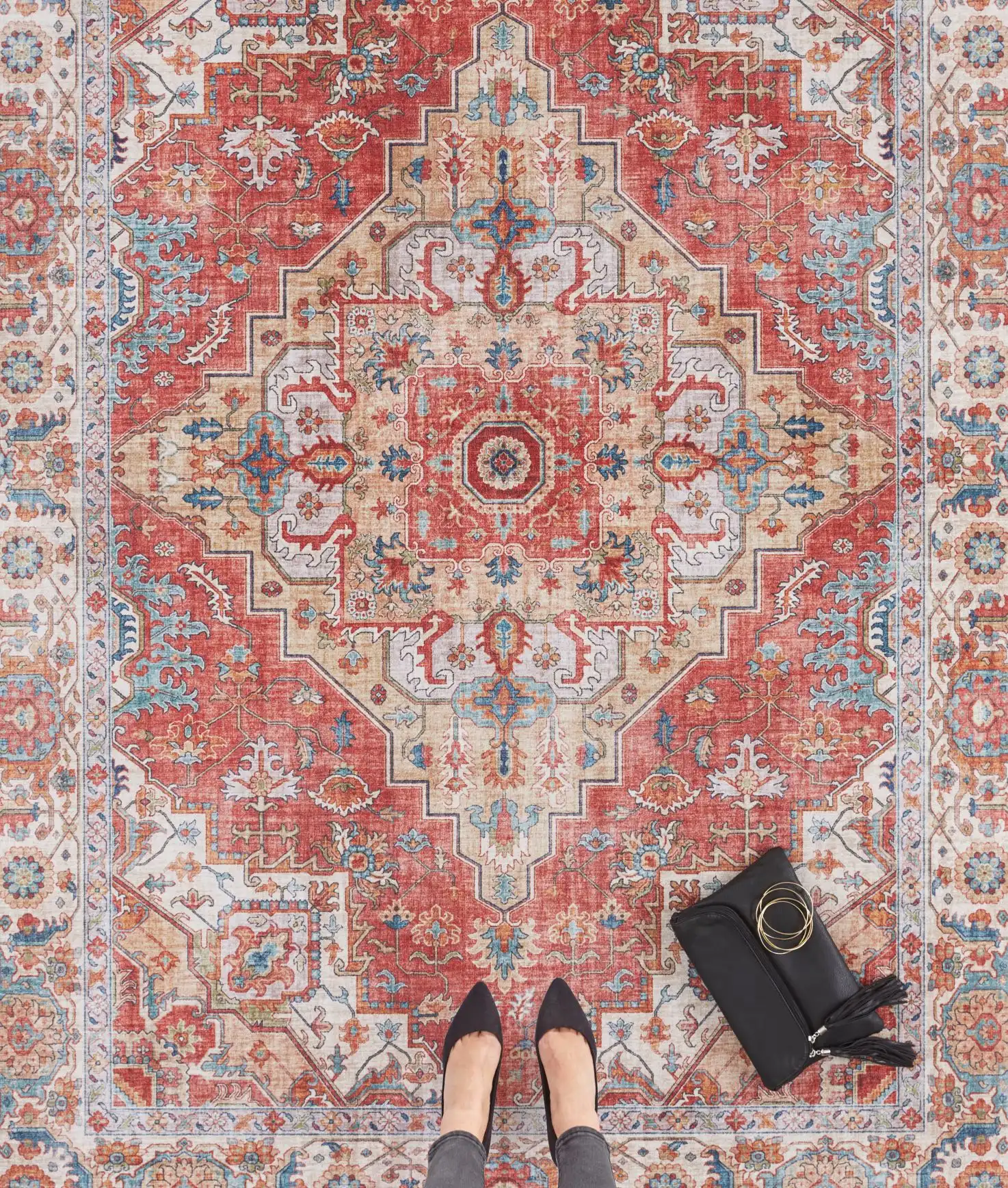 Asmar 104013 Sylla Brick Red Rug - Image 4