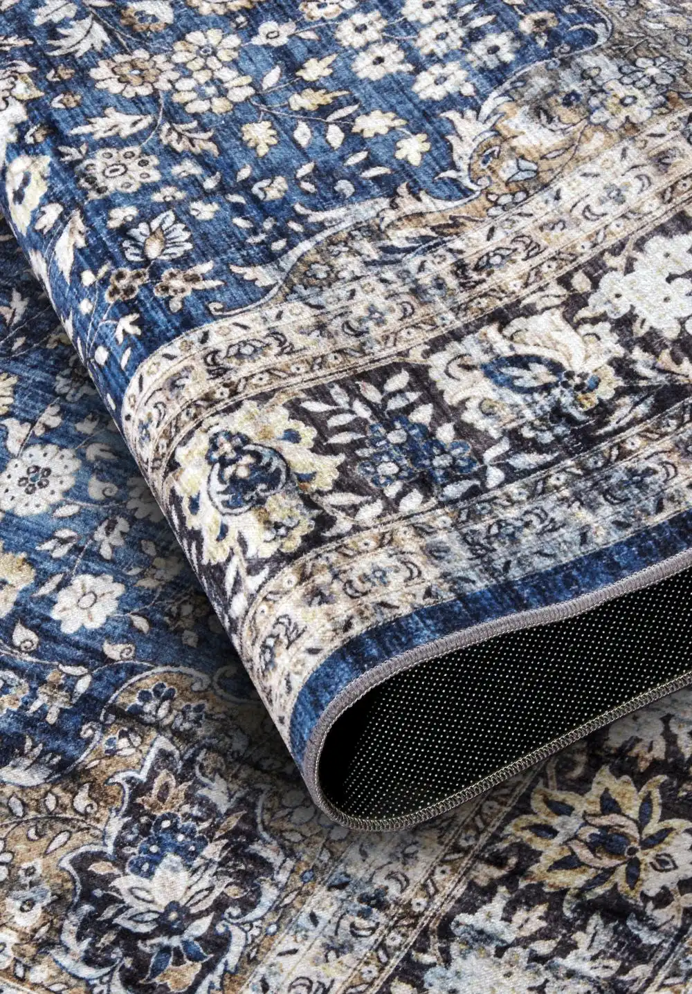 Asya 106039 Dark Blue Cream Rug - Image 4