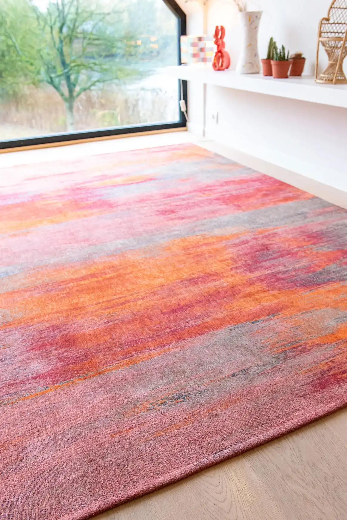 Atlantic 9116 Hibiscus Red Washable Rug - Image 5