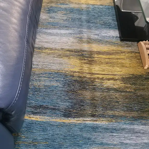 Atlantic 9119 Nymphea Blue Washable Rug - Image 2