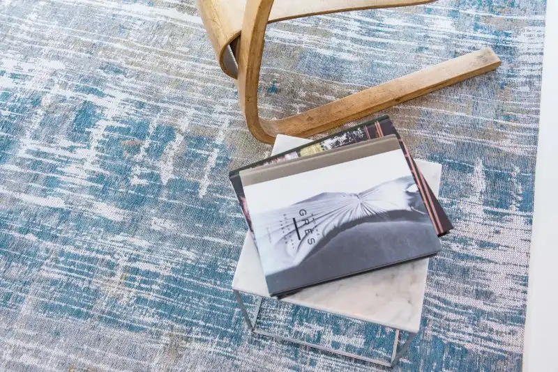 Atlantic Streaks 8718 Long Island Blue Washable Rug - Image 3
