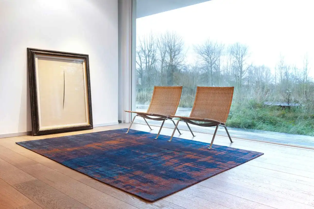 Atlantic Venetian Dust 9211 Sunset Blue Washable Rug