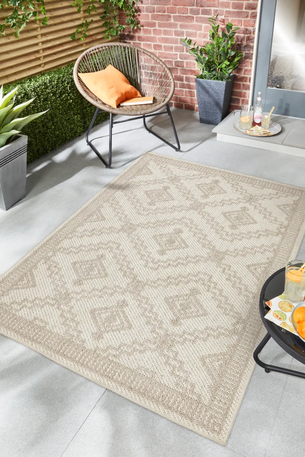 Atlas indoor / Outdoor Cream Diamond - Image 2
