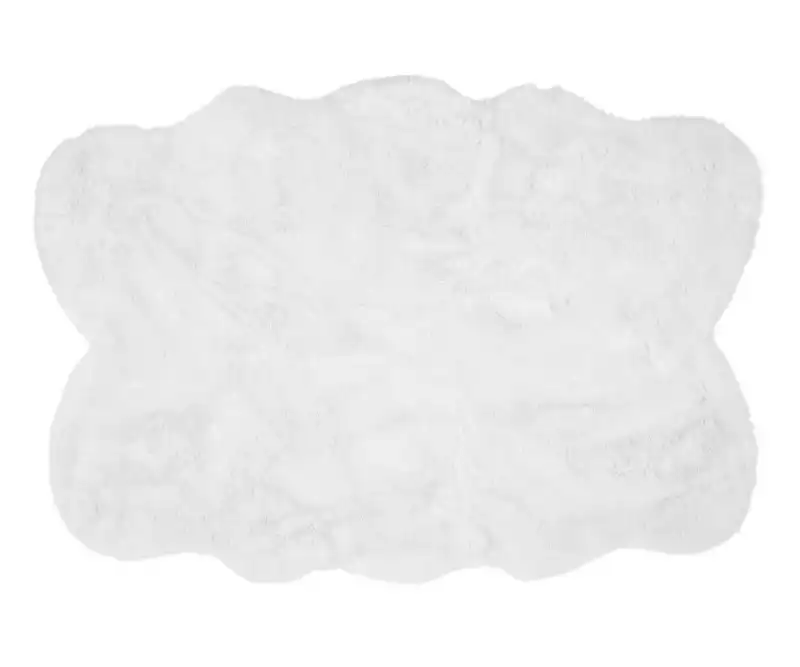 Auckland Luxury Faux Sheepskin White Rug - Image 3