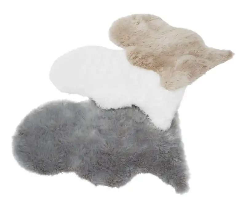 Auckland Luxury Faux Sheepskin White Rug - Image 4