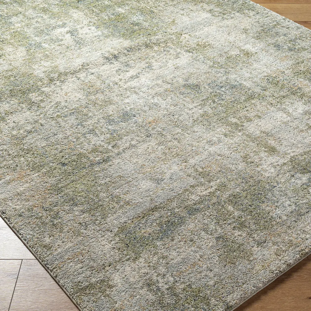Avellino Abstract Green Grey Beige Modern Marble High Pile Living Dining Bedroom Rug AVL2336 - Image 4