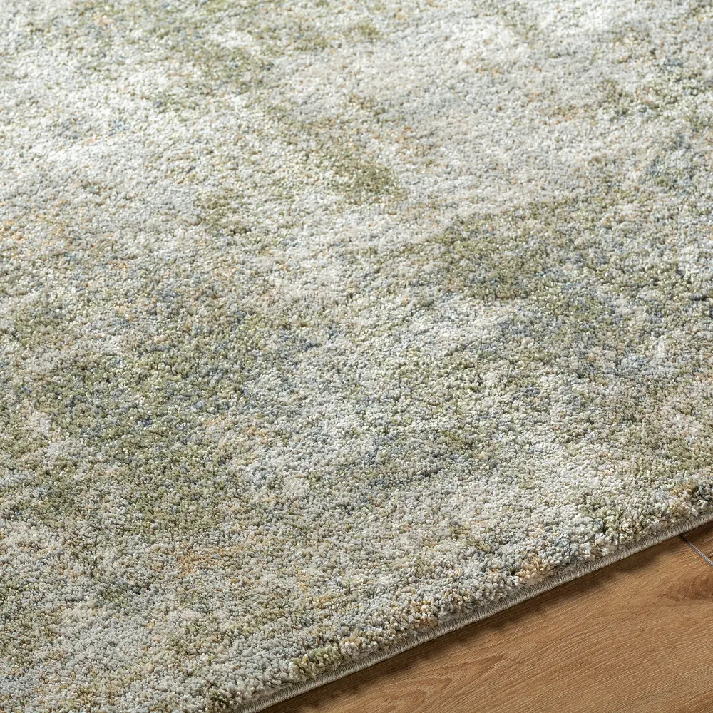Avellino Abstract Green Grey Beige Modern Marble High Pile Living Dining Bedroom Rug AVL2336 - Image 7