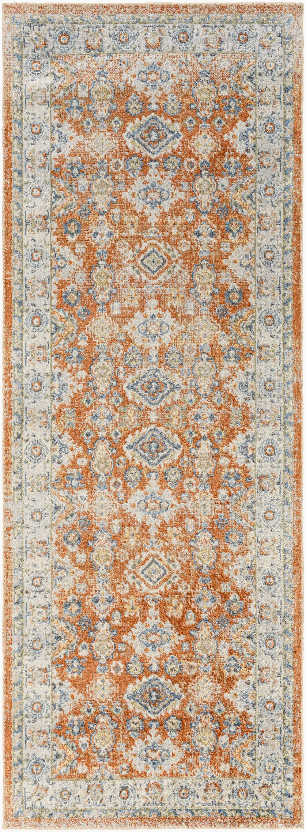 Avni Machine Washable Oriental Boho Burnt Orange Rug - Image 6