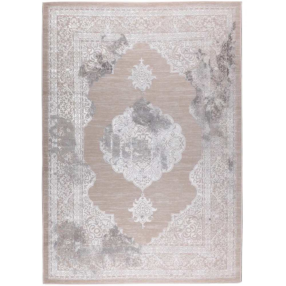Azra Vintage Oriental Boho Beige/White Rug - Image 13