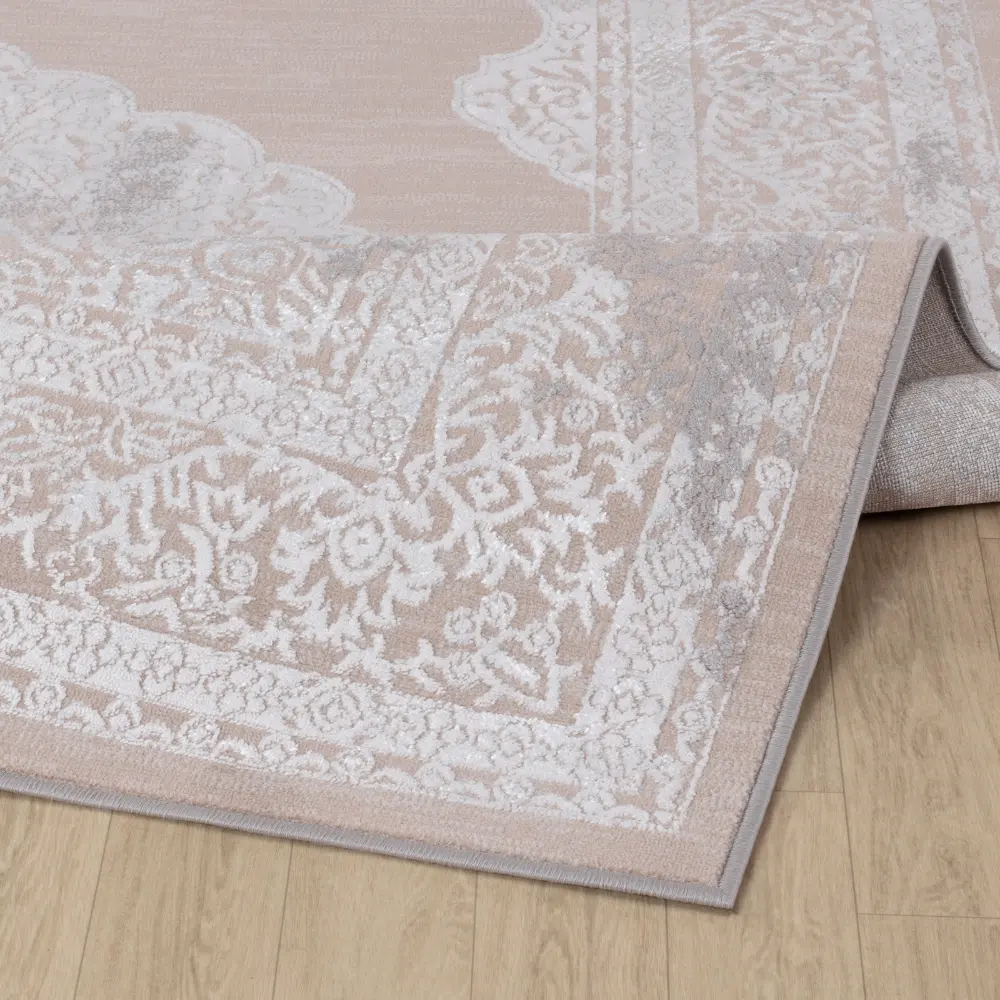 Azra Vintage Oriental Boho Beige/White Rug - Image 8