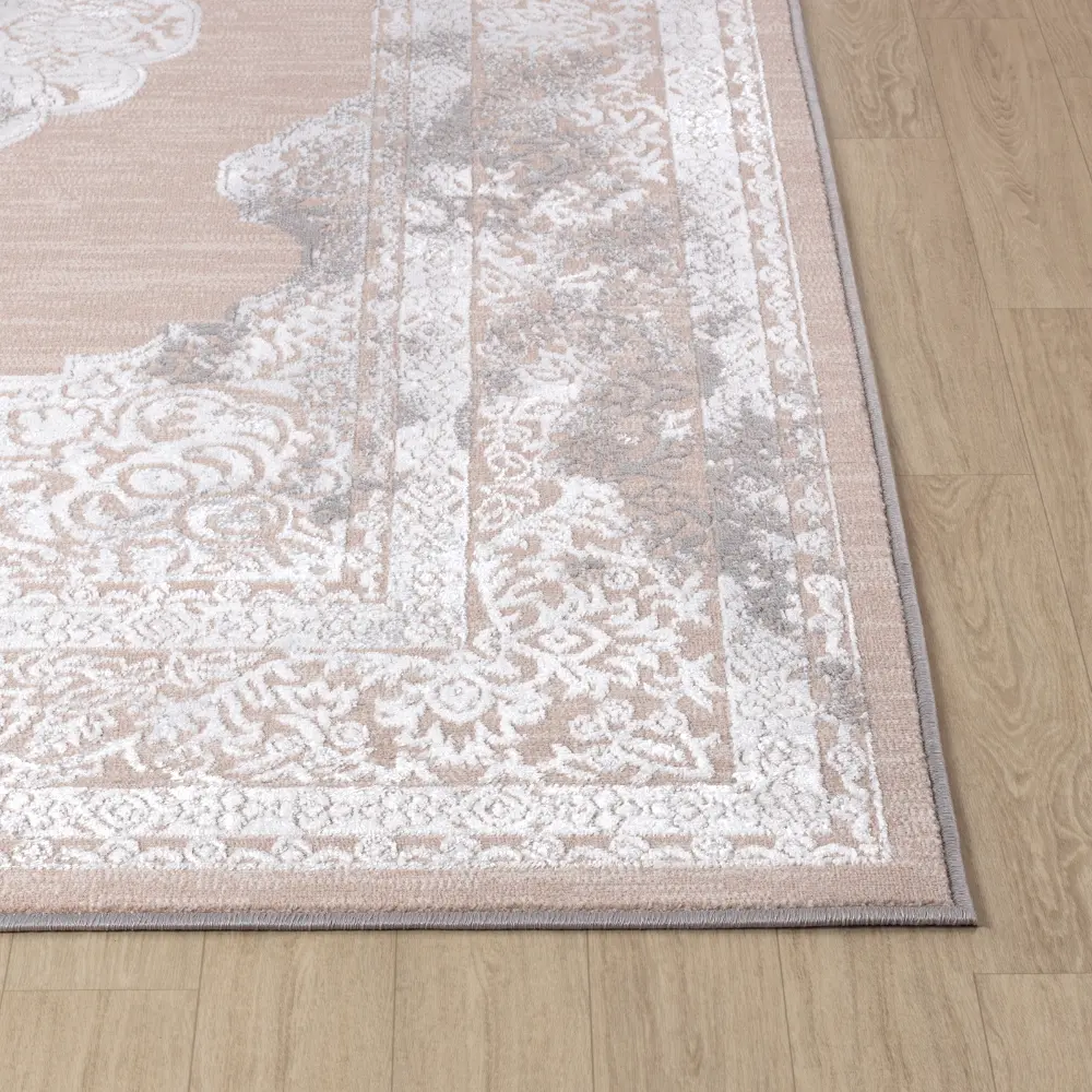 Azra Vintage Oriental Boho Beige/White Rug - Image 9