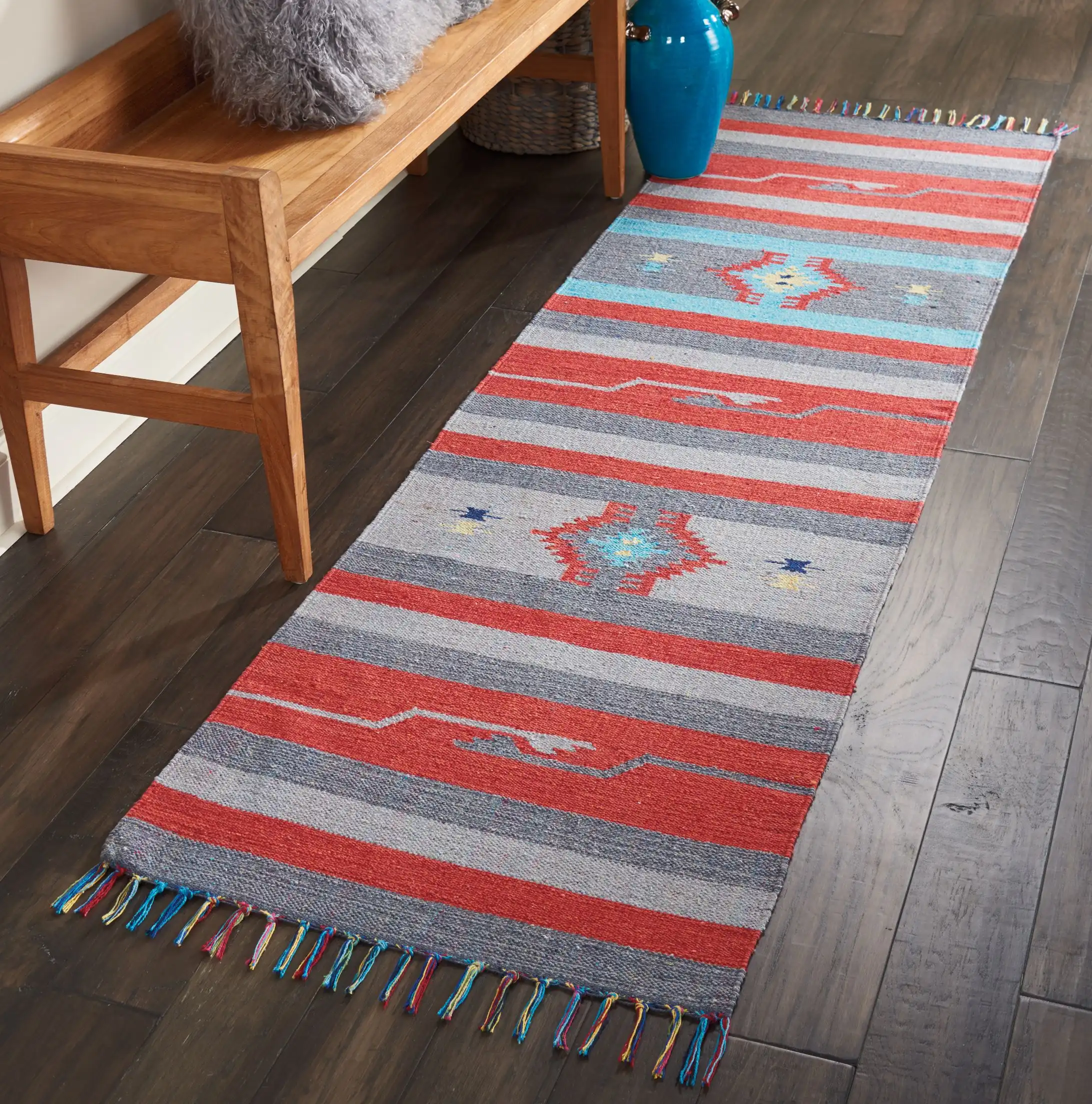 Baja BAJ01 Grey Red Rug - Image 6