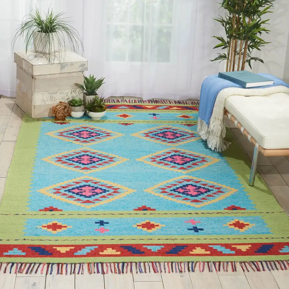 Baja BAJ02 Blue Green Rug