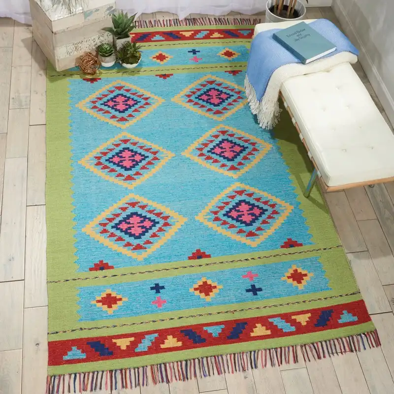 Baja BAJ02 Blue Green Rug - Image 4