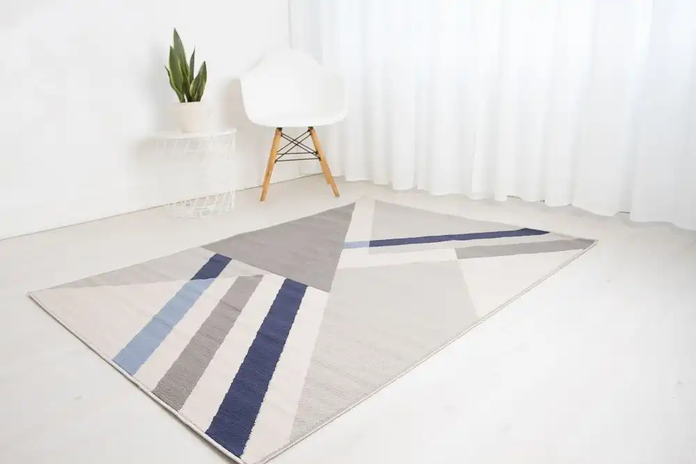 Balletto 186B Beige Navy Rug - Image 5