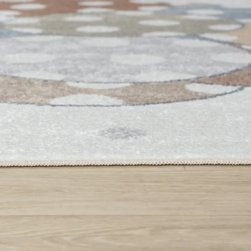 Ballon Buddy Kids Machine Washable Multicolour/Beige Bedroom Rug - Image 12