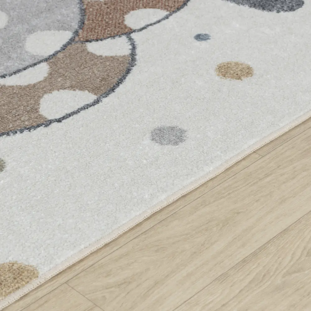 Ballon Buddy Kids Machine Washable Multicolour/Beige Bedroom Rug - Image 8
