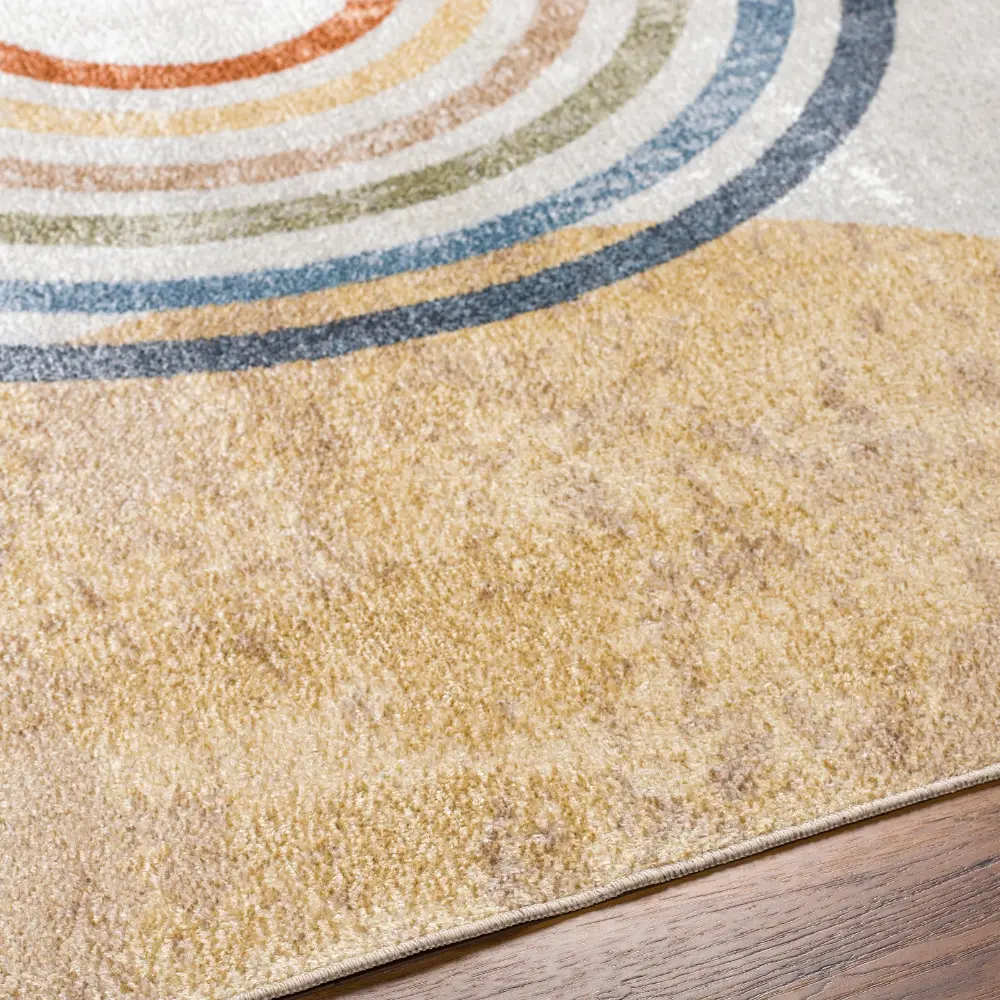 Barbara Machine Washable Modern Beige Rug - Image 4