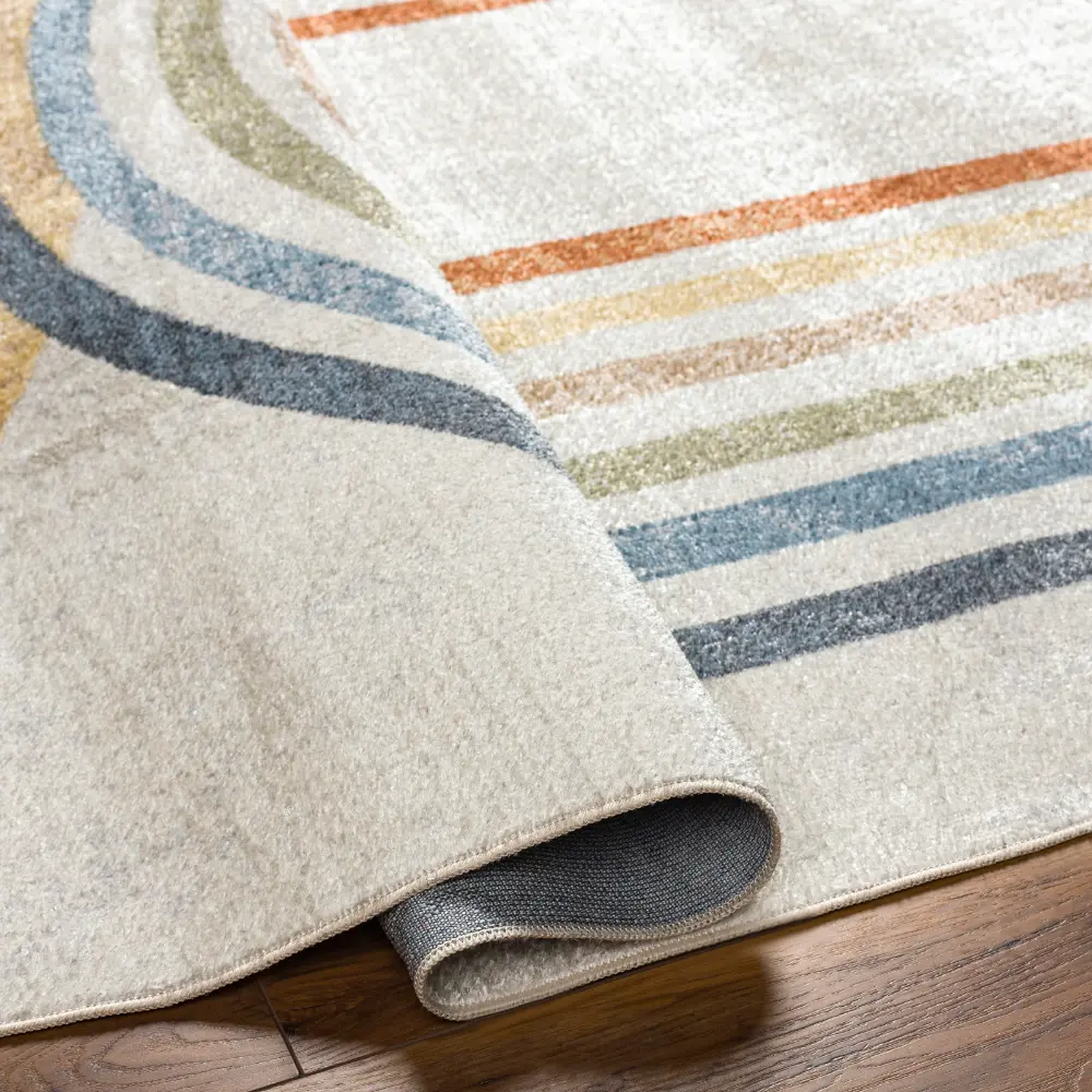 Barbara Machine Washable Modern Beige Rug - Image 7