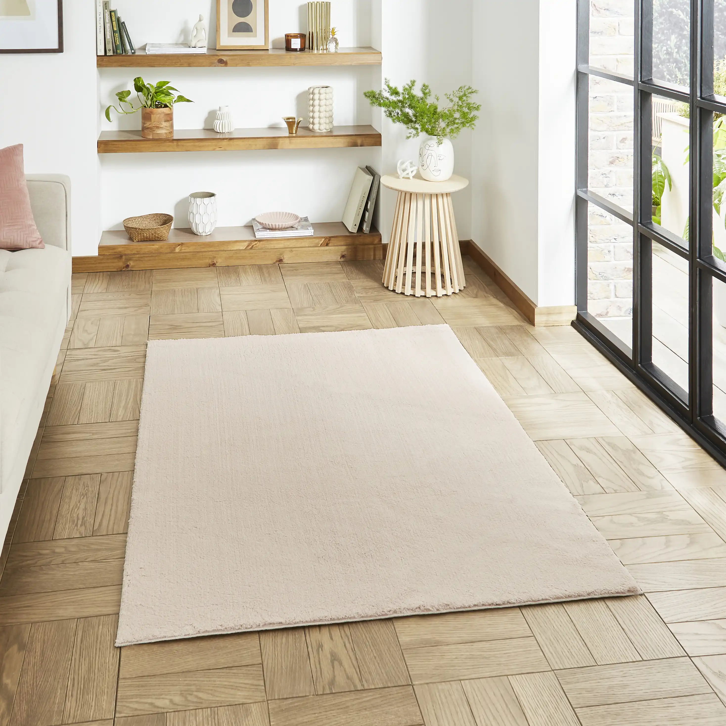 Bay Washable Blush Rug