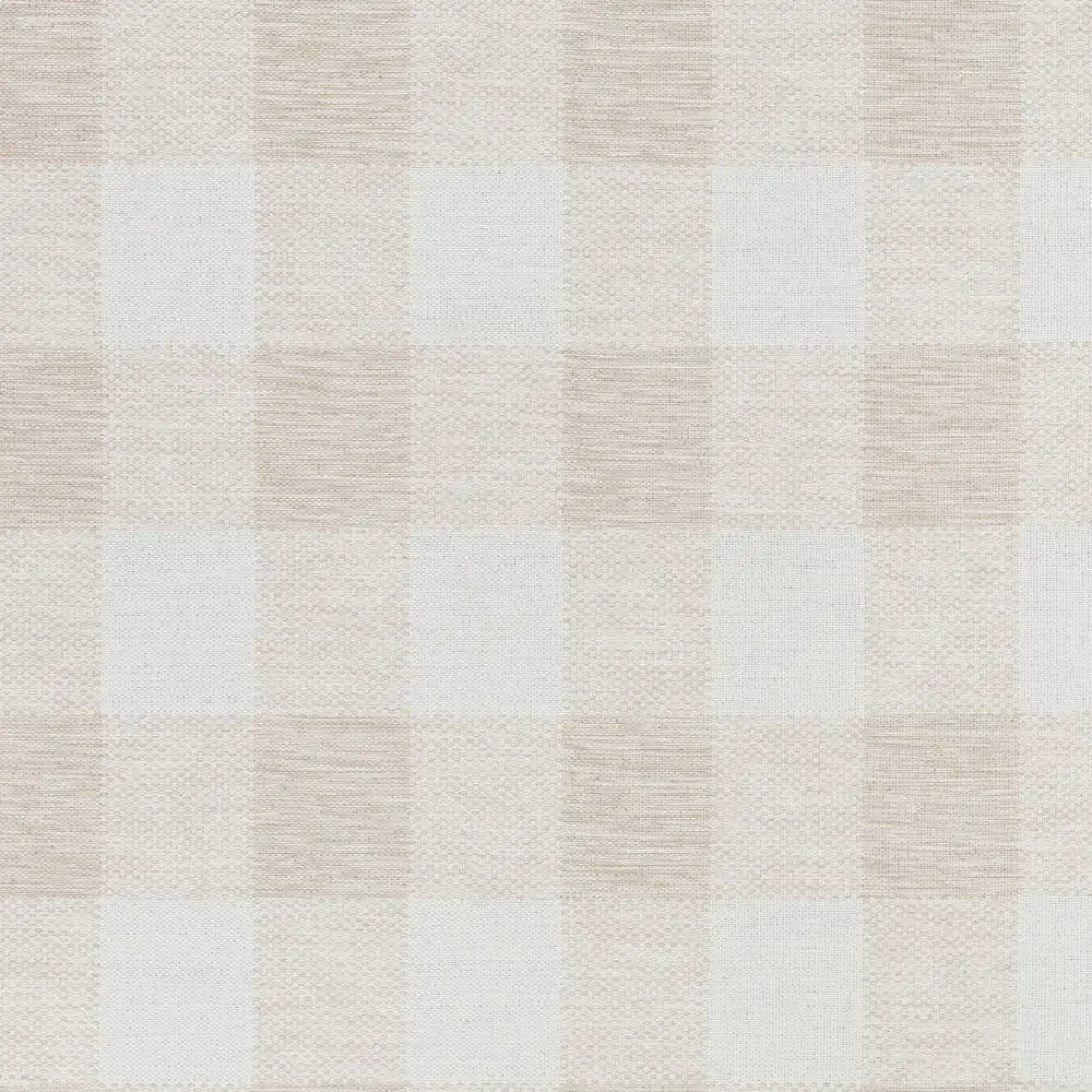 Biddi In- & Outdoor Modern Light Brown Checkered Rug - Image 3