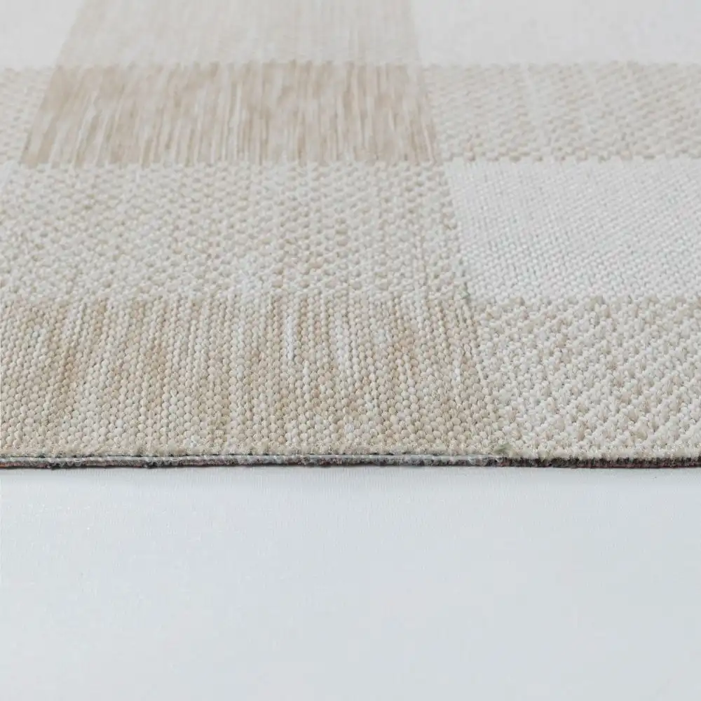 Biddi In- & Outdoor Modern Light Brown Checkered Rug - Image 5