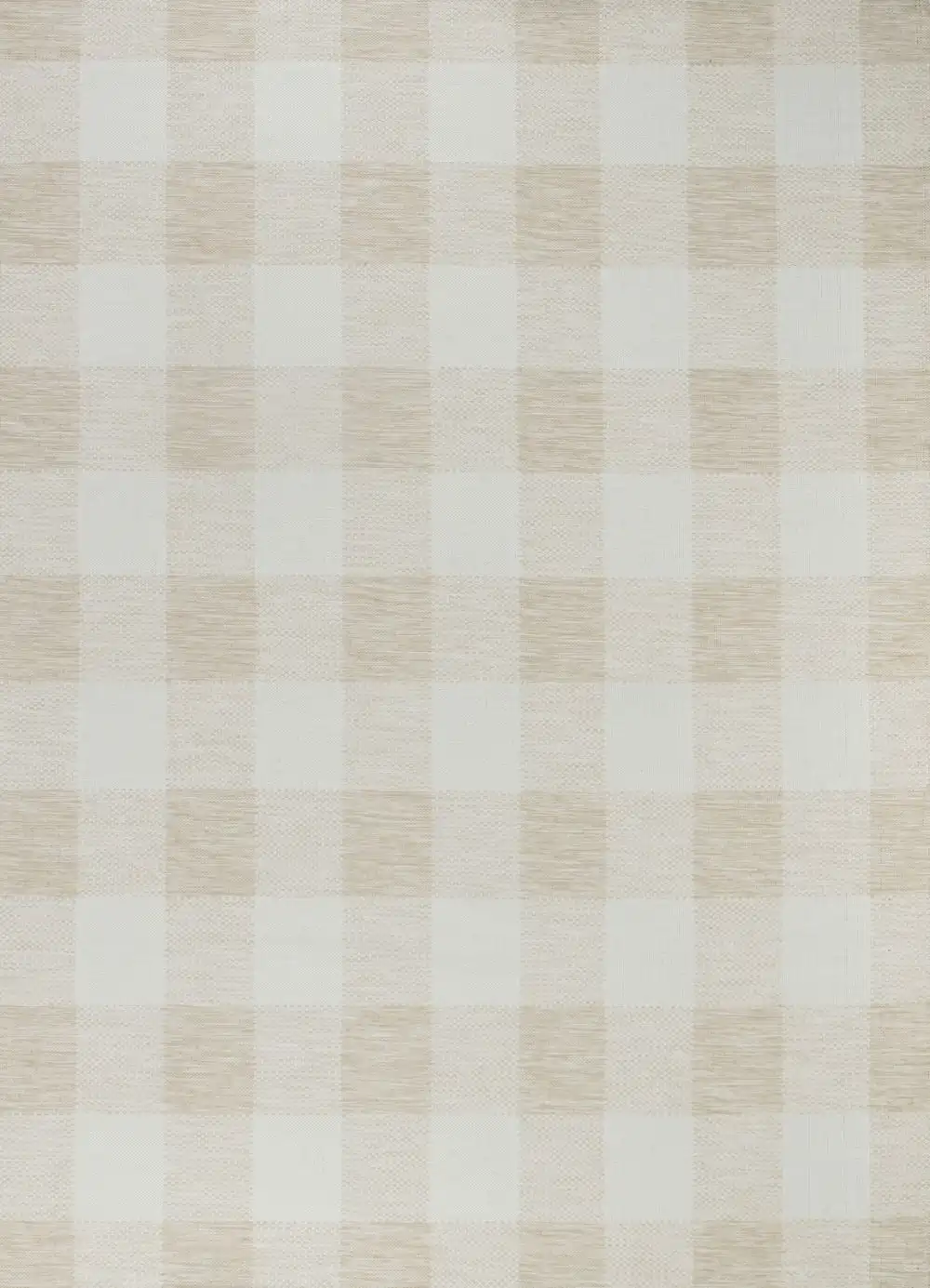 Biddi In- & Outdoor Modern Light Brown Checkered Rug - Image 9